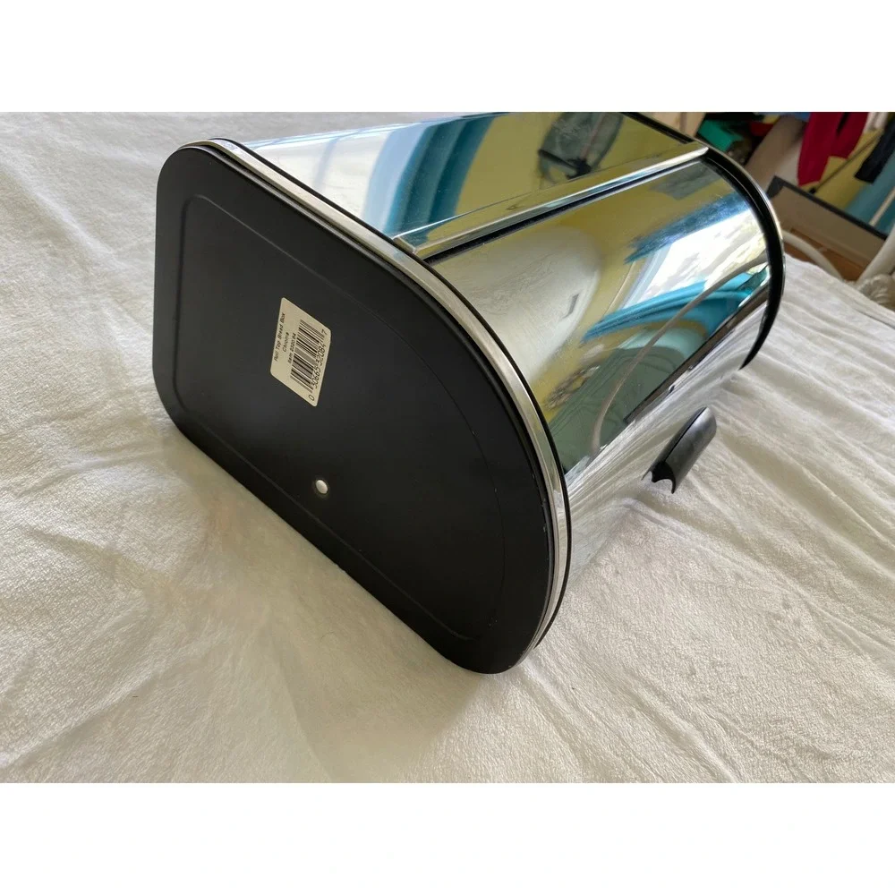 Brabantia Roll Top Bread Box Unisex Chrome Silver Vintage Retro Kitchen Decor